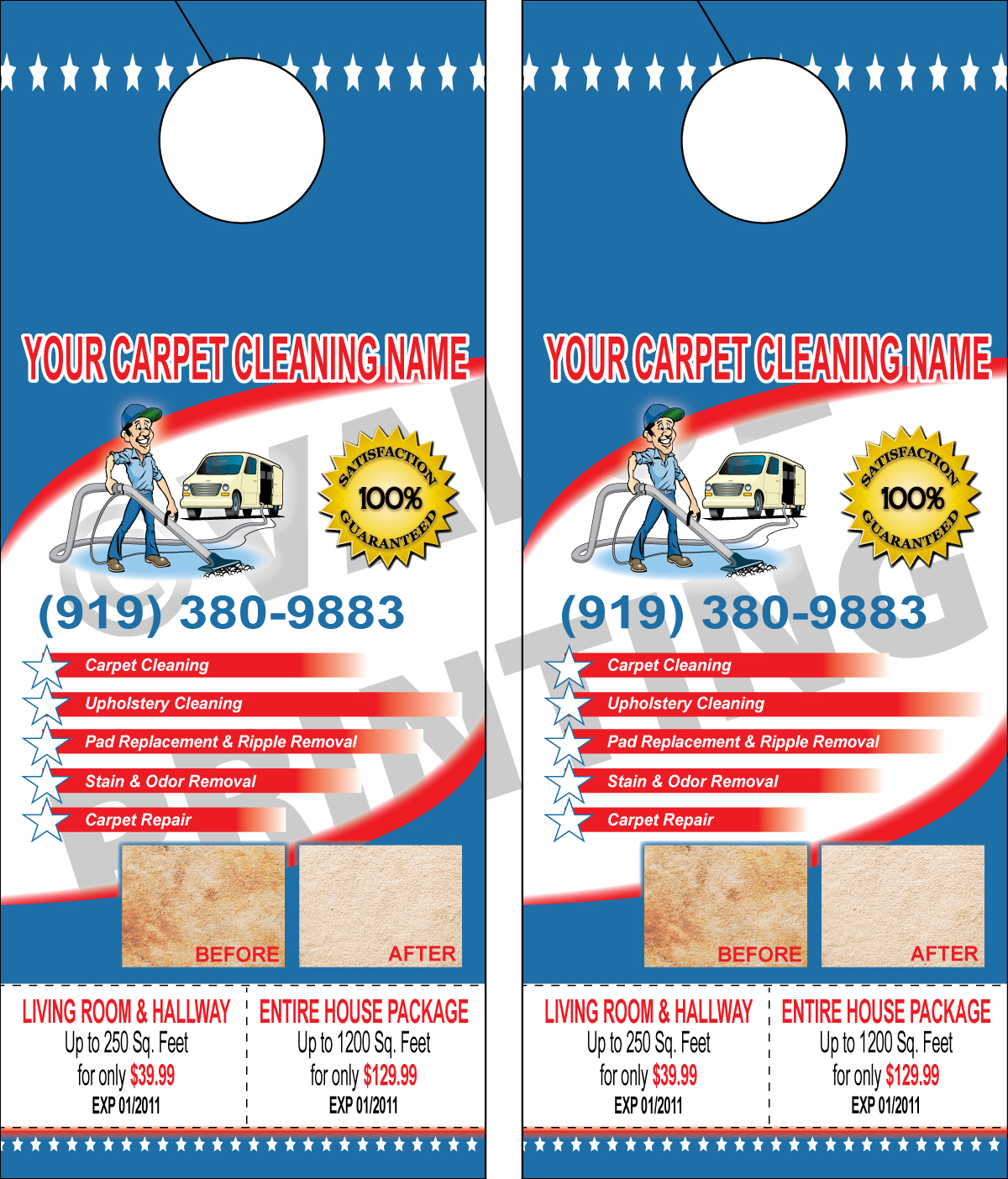 Carpet Cleaning Door Hanger 2